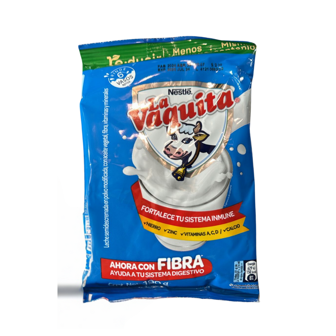 Leche en Polvo La Vaquita Entera 190 Gr.