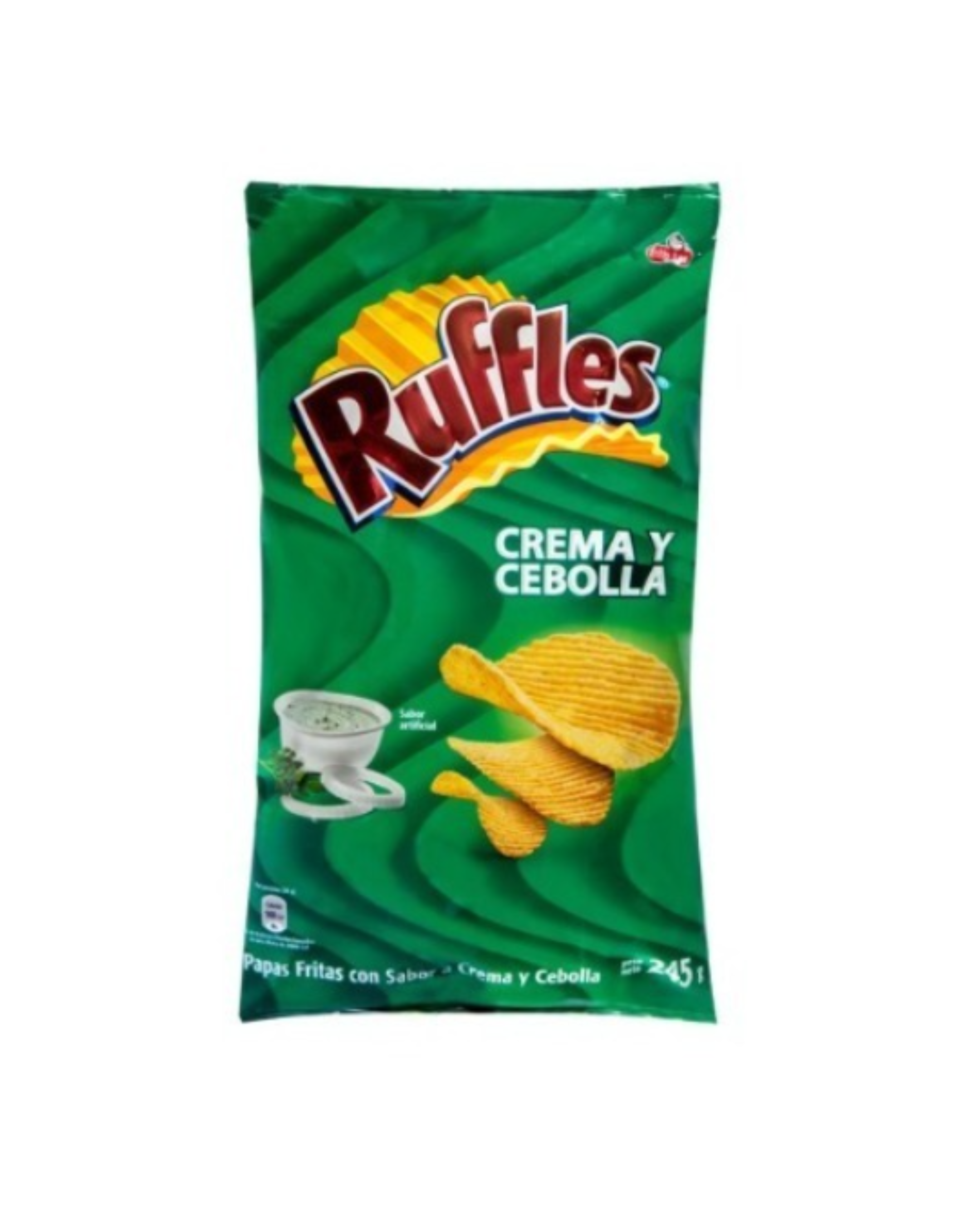 Papas Ruffles Sabor Crema y Cebolla 245 Gr.